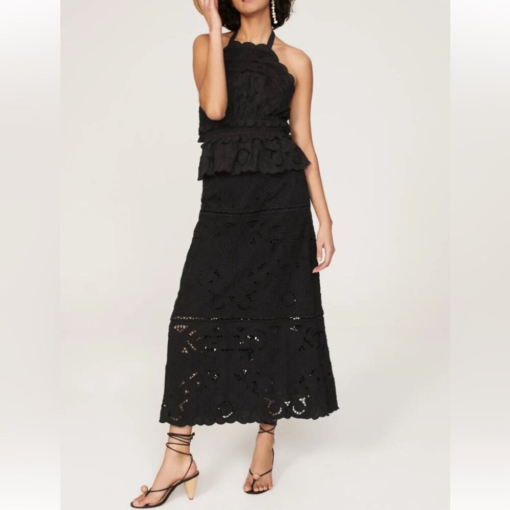 Sea New York Blaire Eyelet Skirt Black